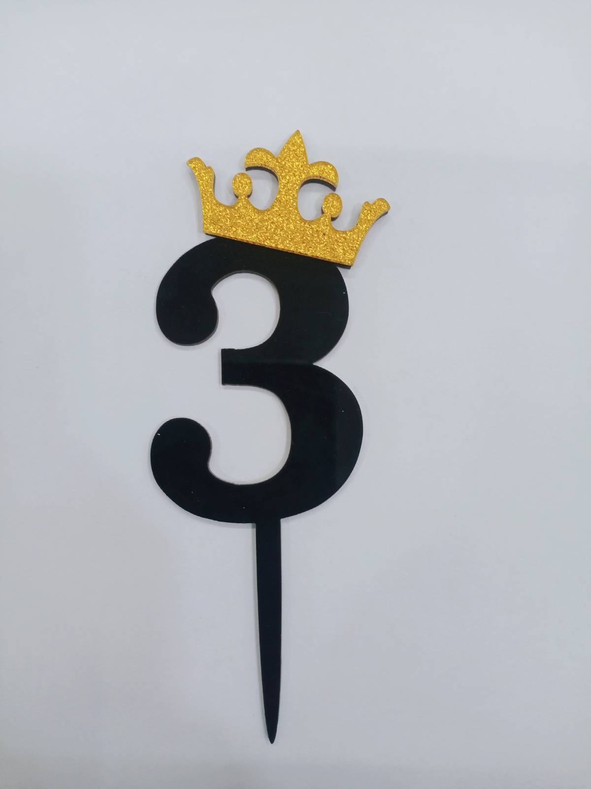 Black and Gold number topper