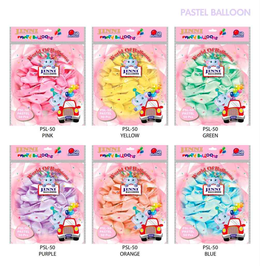 50Pcs Jinni Pastel Balloon
