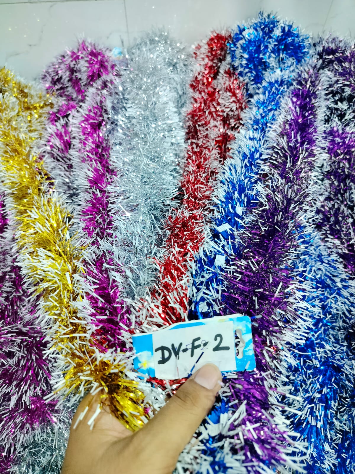 Metallic Tinsel Decoration Garland (DV-F- 2)