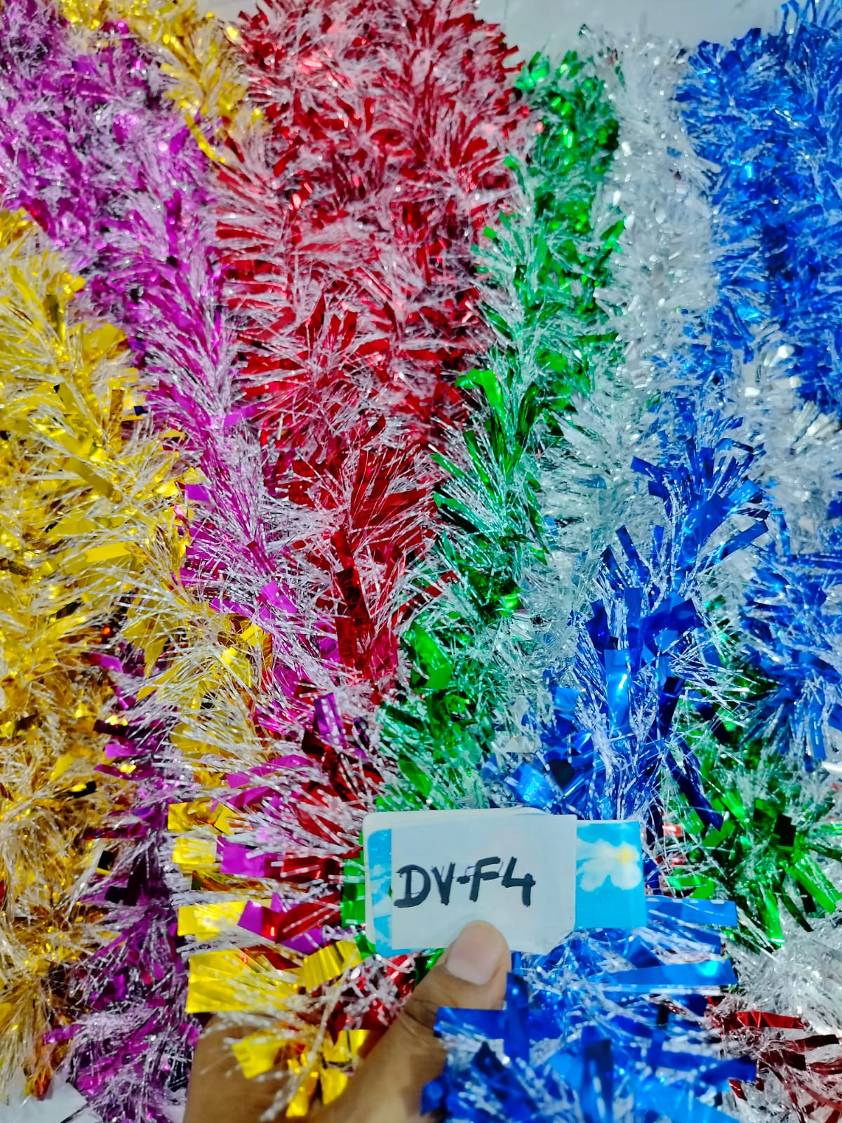 Multicolor Shiny Metallic Foil Tinsel Garland (Dv-F4) 
