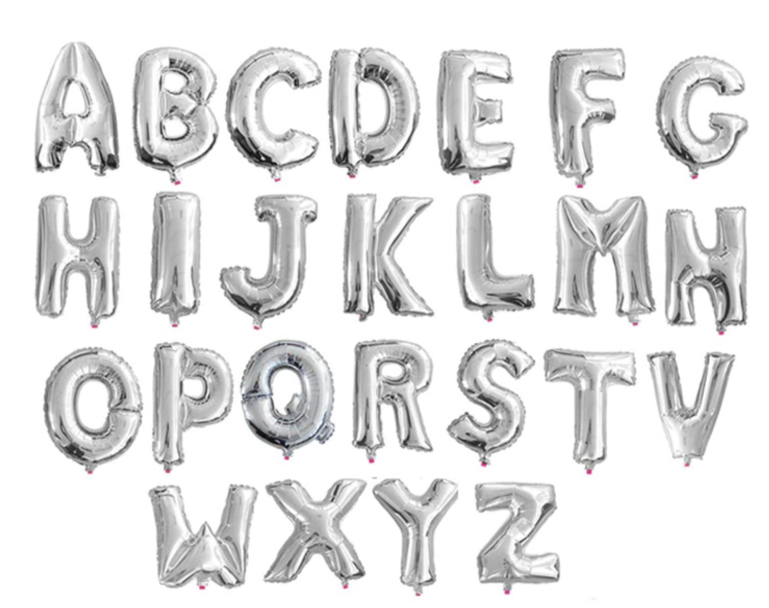 14 INCH SILVER ALPHABET