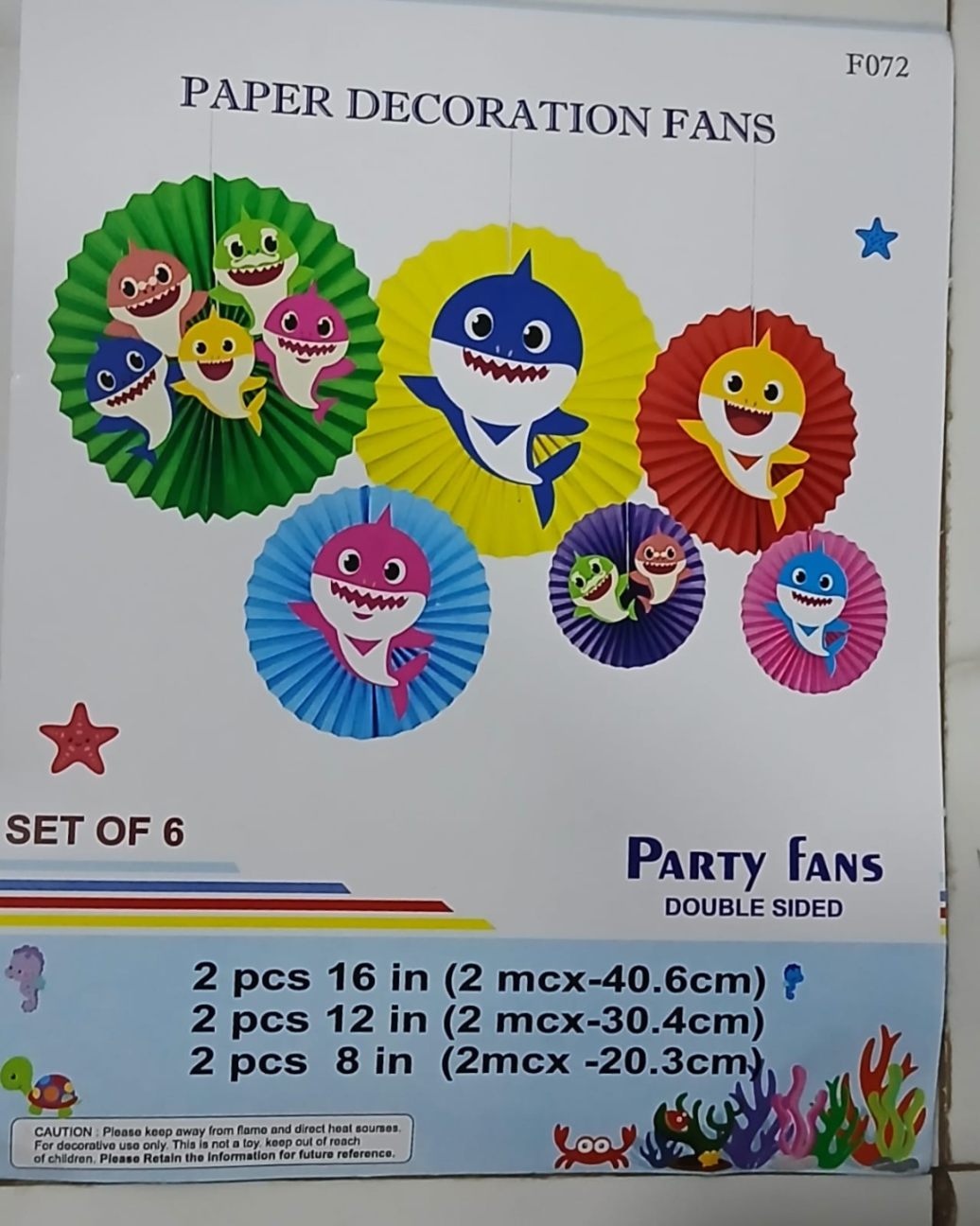 Shark Paper Fan Decoration 