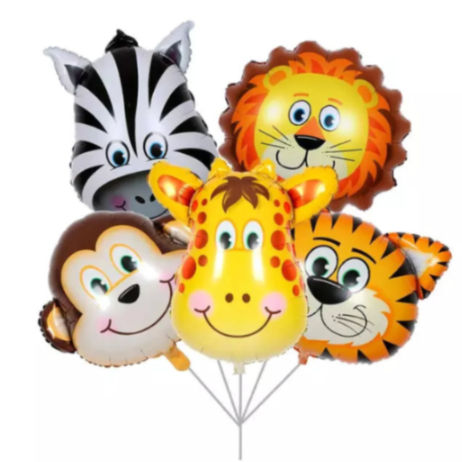 5Pcs Animals Foil Balloon Set