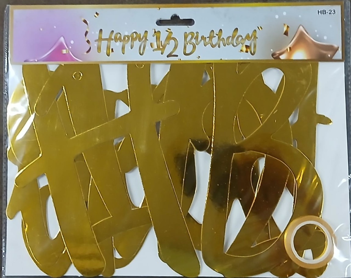 Happy 1/2 Birthday HB-23 (Golden)