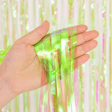 Shining Iridescent Curtain (Light Green )