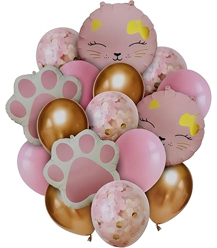 16Pcs Cat Foil Balloon