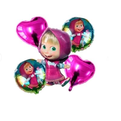 5Pcs Masha Foil Balloon