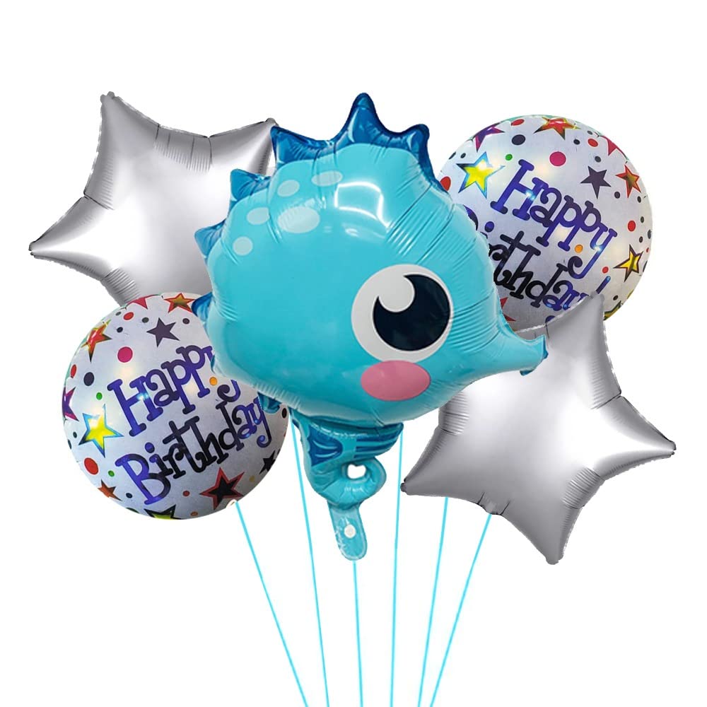 5Pcs Seahorse Foil Balloon 