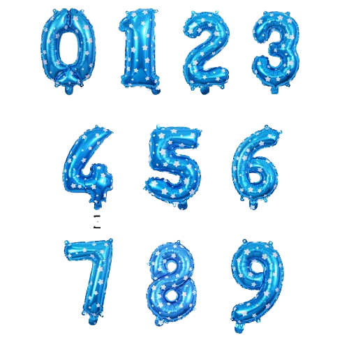 16 INCH NUMBERS BLUE