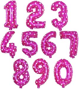 16 INCH NUMBERS PINK