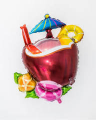 Coconut Pina Colada Foil Balloon