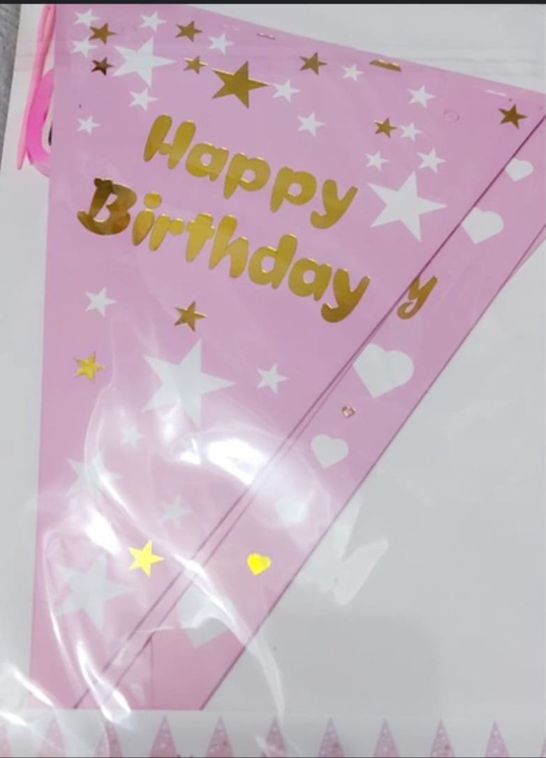Happy Birthday Flags Banner