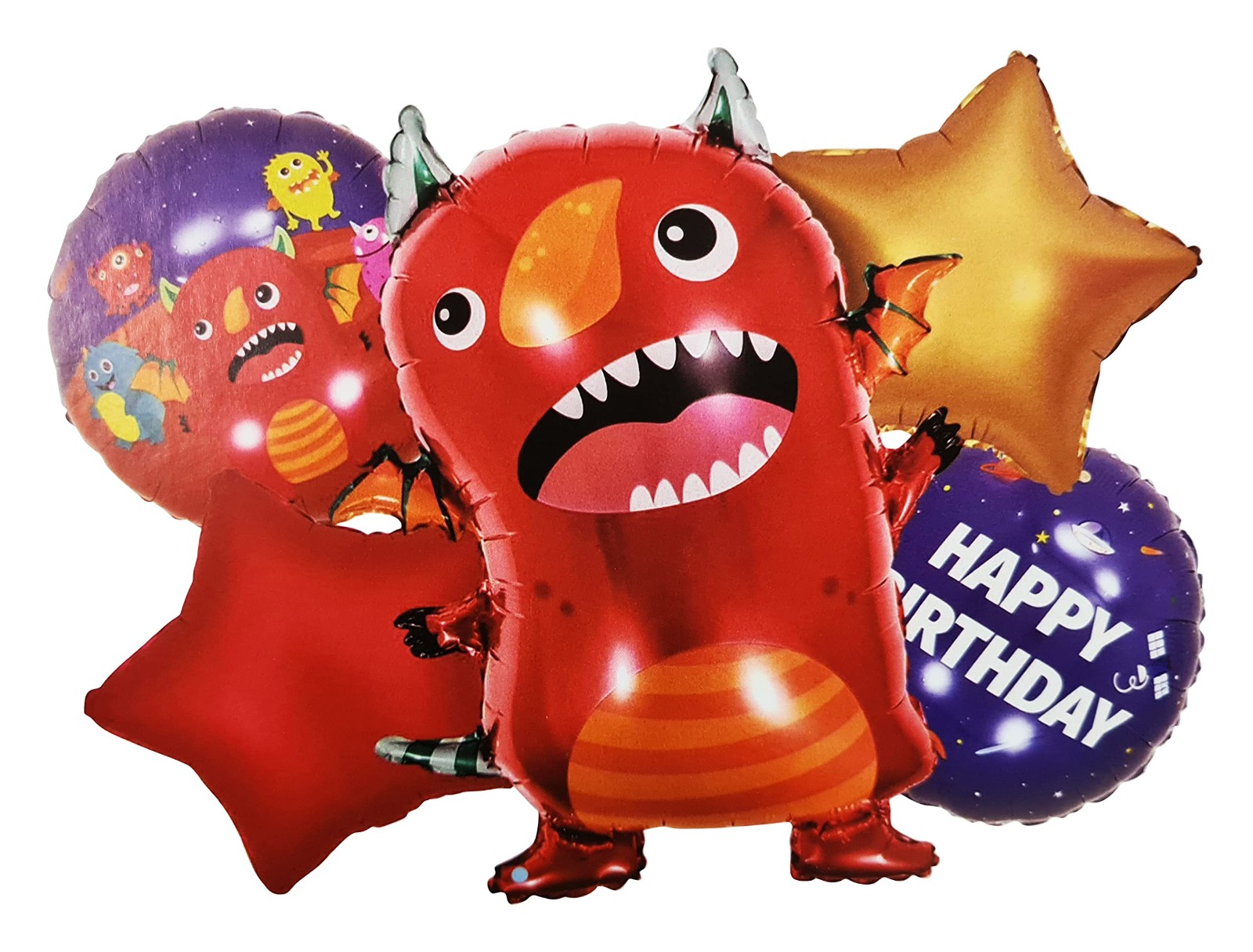 5Pcs Monster Foil Balloon Set 