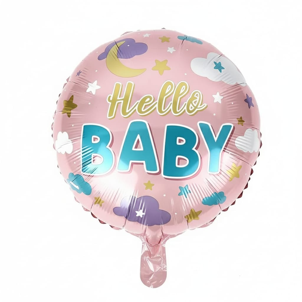 Hello Baby Foil Balloon (Pink)