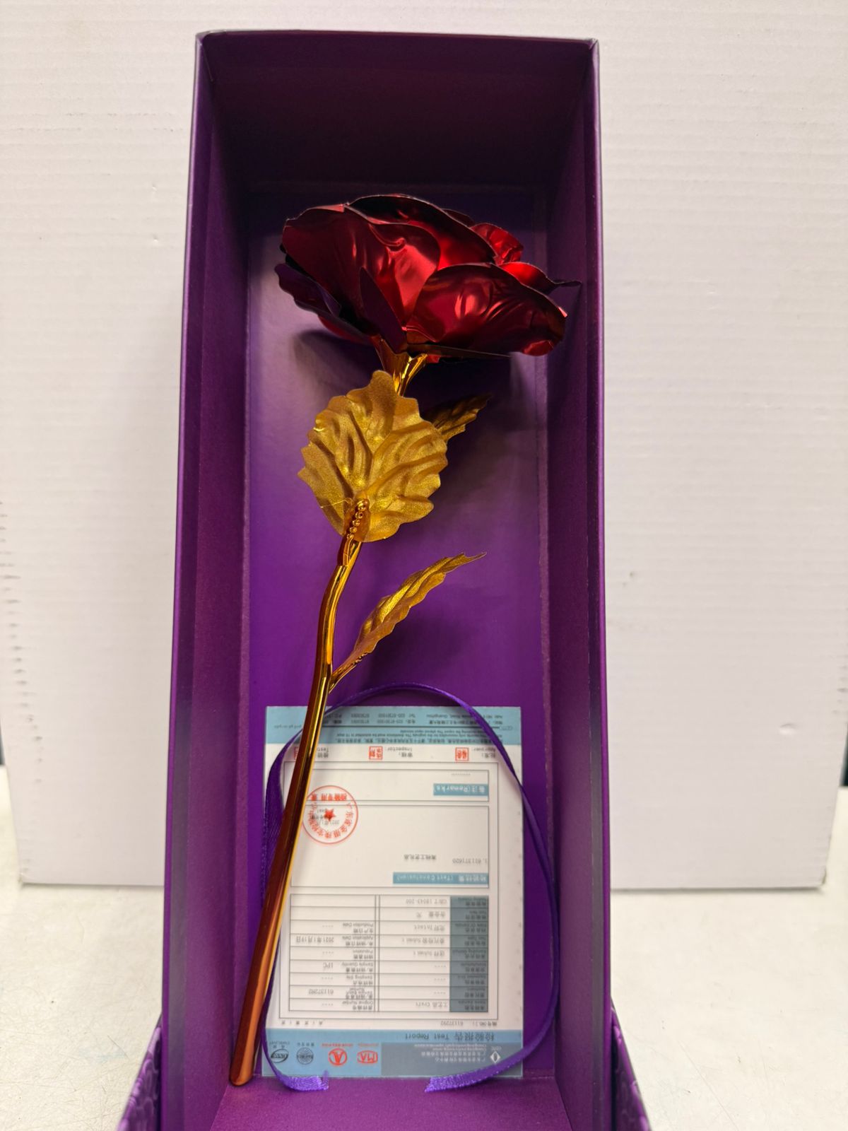 Red Rose With Box