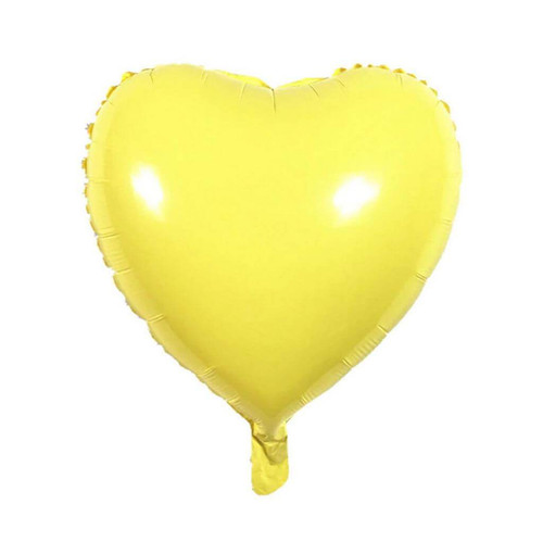 Pastel Yellow Heart Balloon (10Pcs pack) 