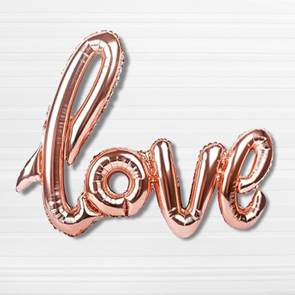 LOVE CURSIVE FOIL BALLOON