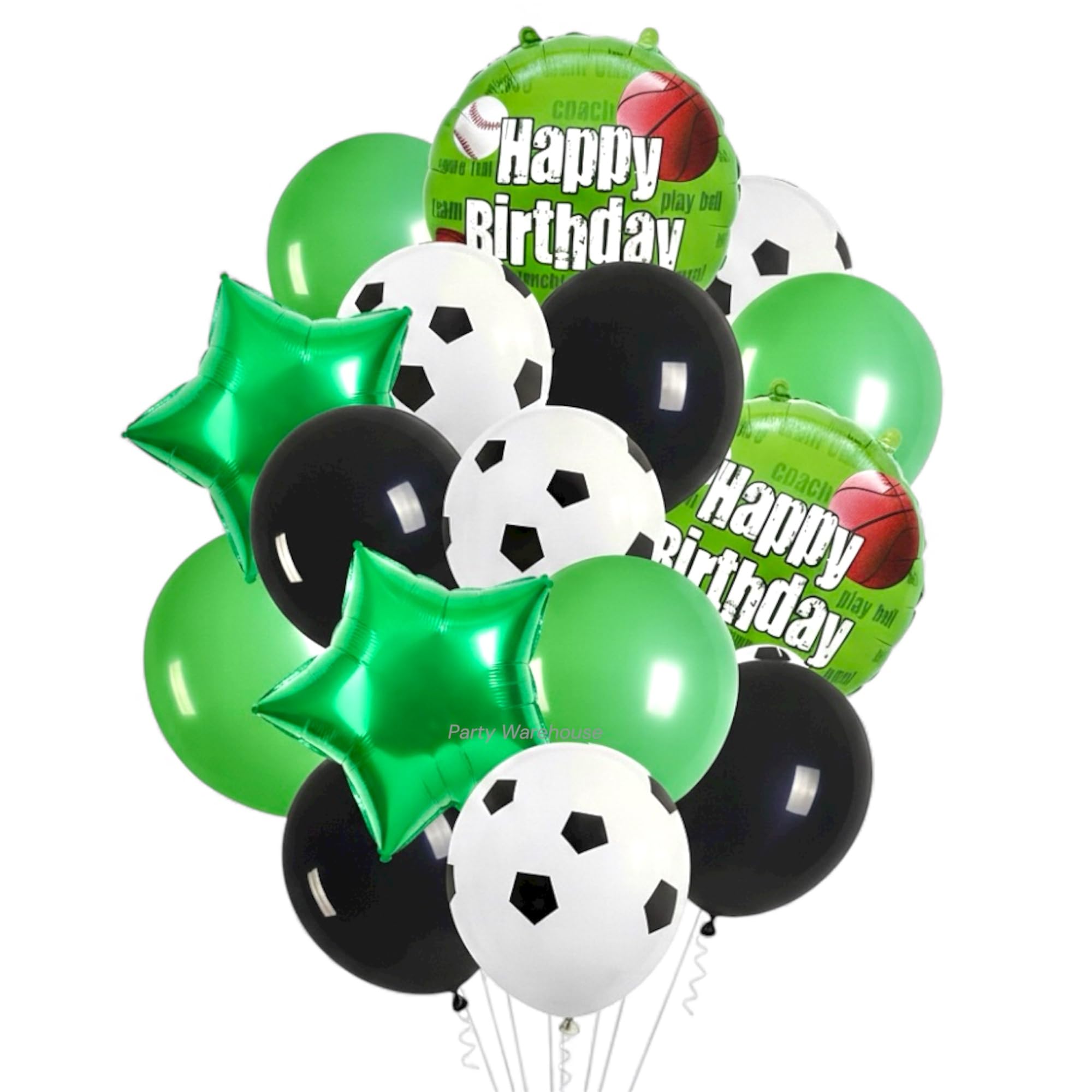 Football Happy Birthday Foil Balloon Set