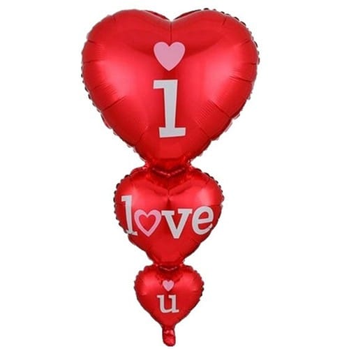3Pcs Joint Heart Foil Balloon (10Pcs pack) 