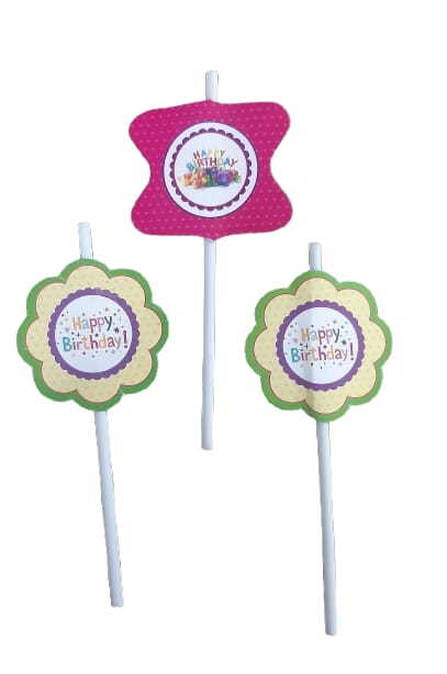 Happy Birthday Cake Topper (3Pcs set)