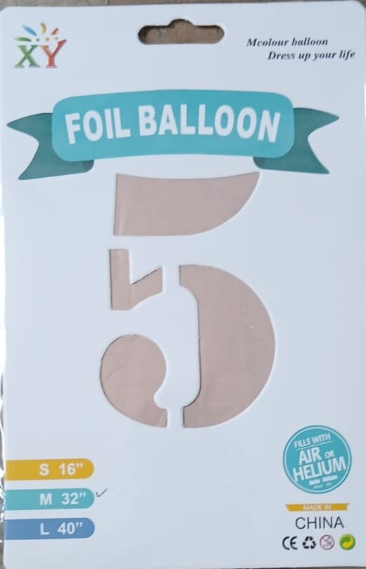 32" Vintage Number Foil Balloon