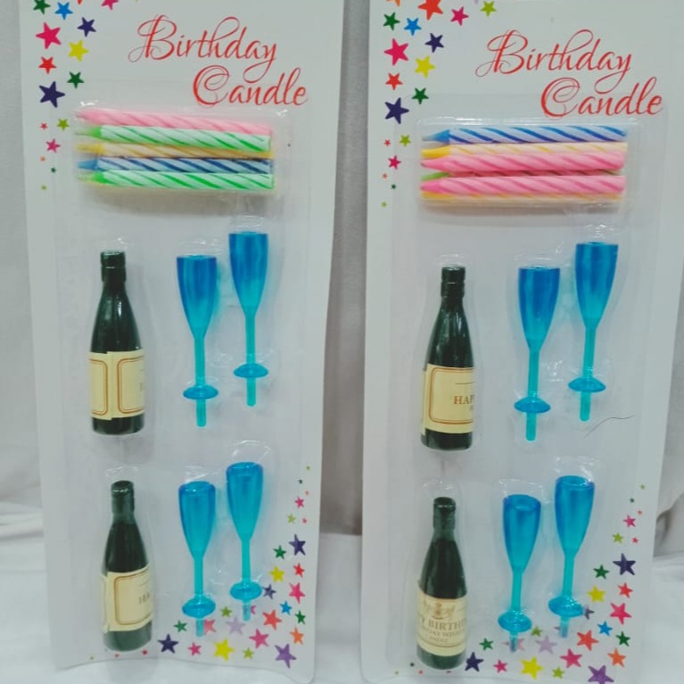 Bottle With Glass Candle