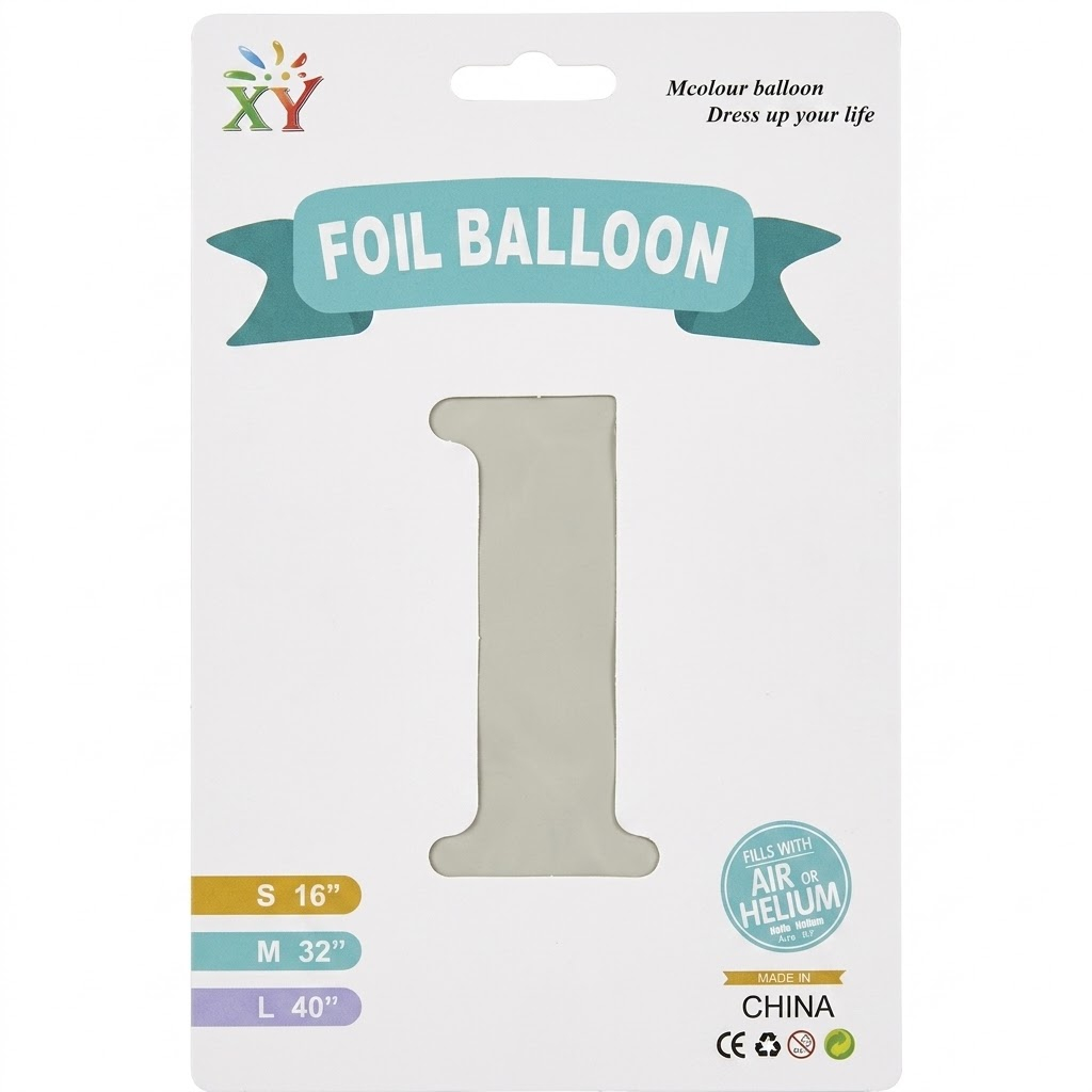 32"Vintage Number Foil Balloon