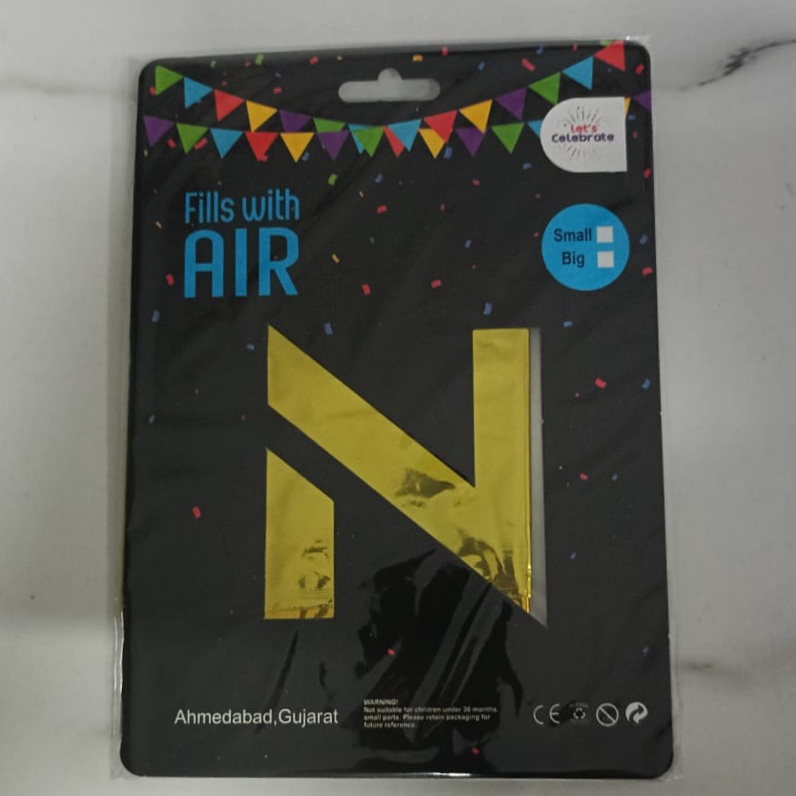 10PCS FOIL ALPHABET