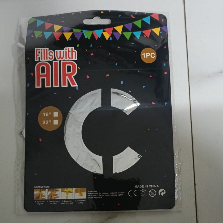 10PCS FOIL  ALPHBET 