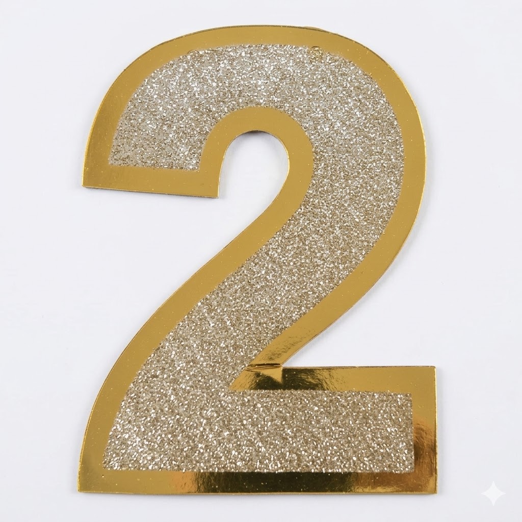 1PCS GLITTER NUMBER 