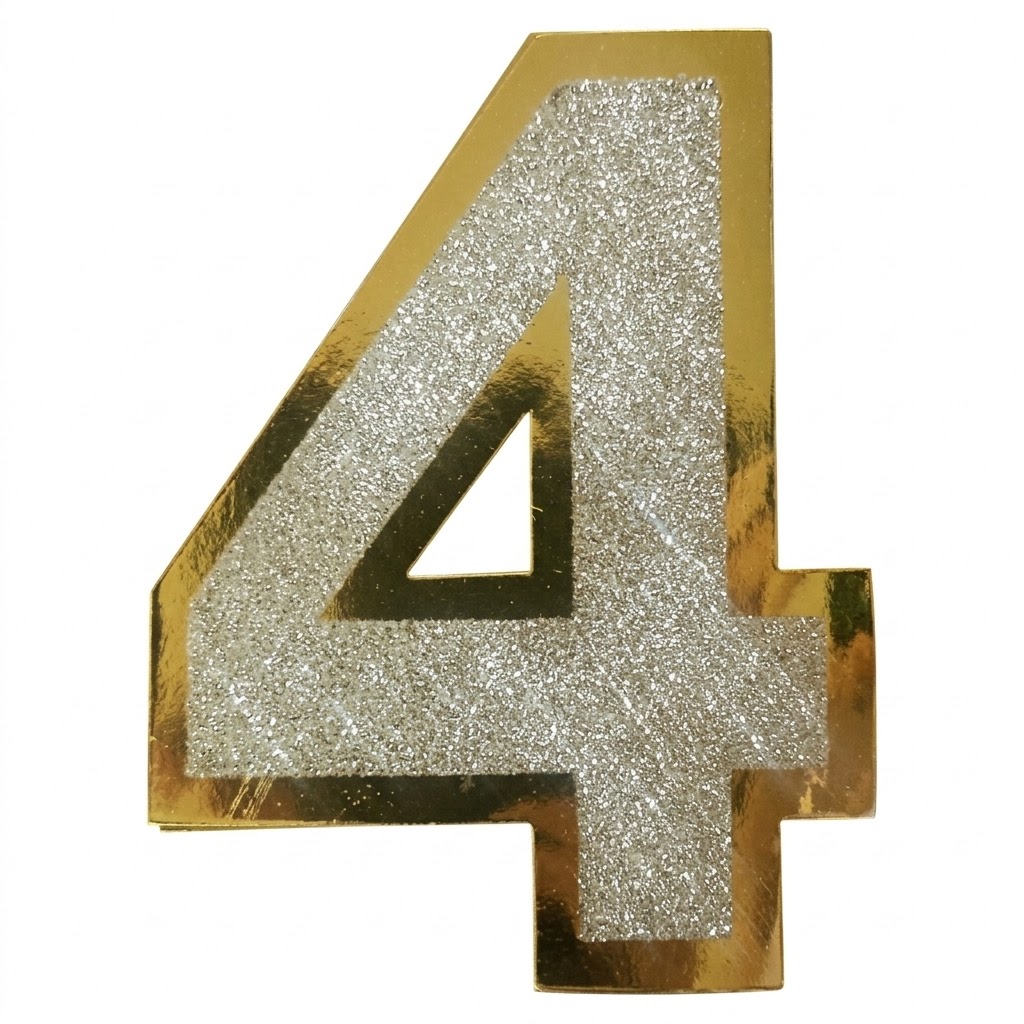 1PCS GLITTER NUMBER