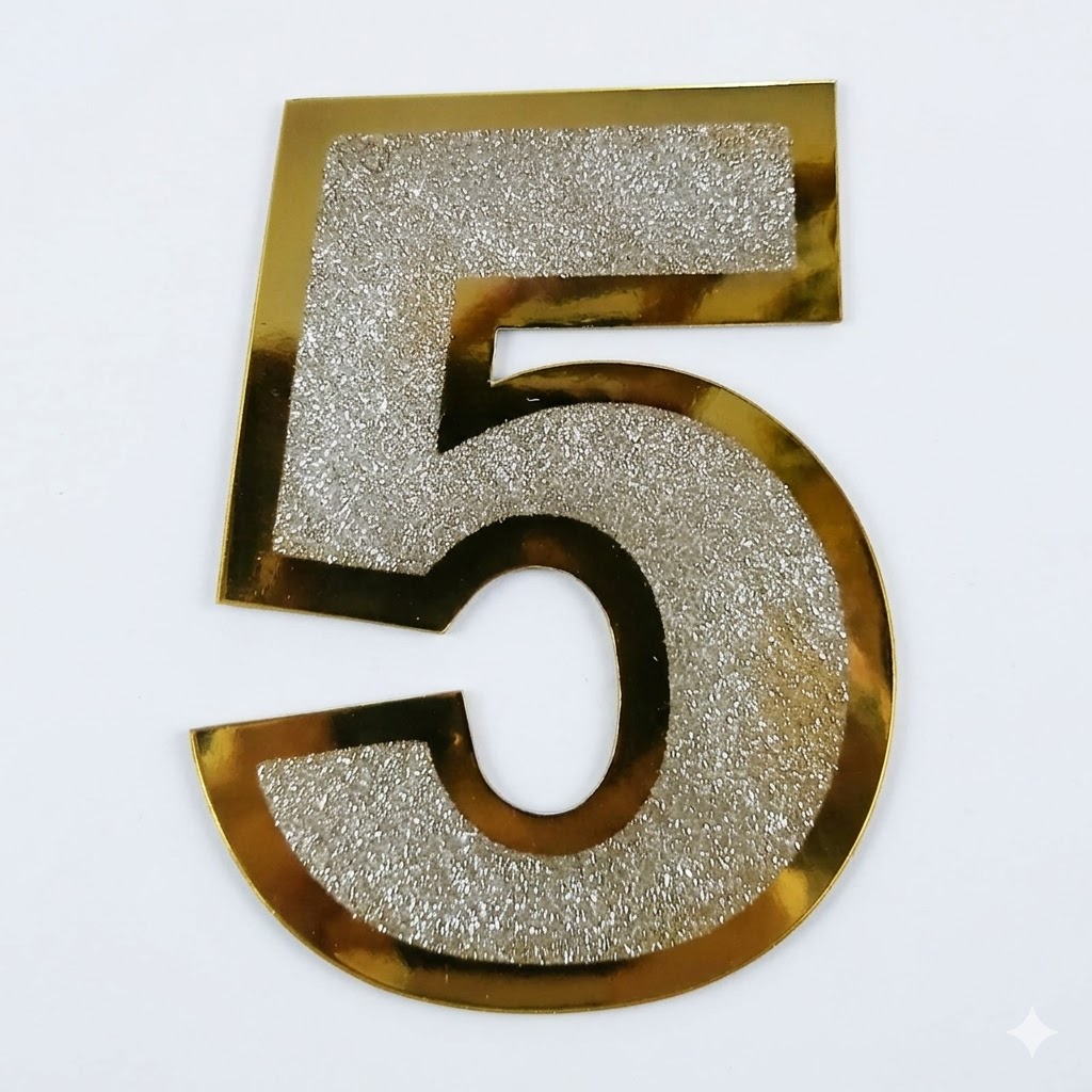 1PCS GLITTER NUMBER 