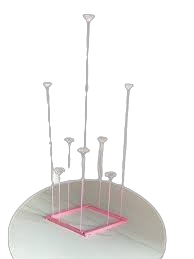 Square Balloon Stand Pink 