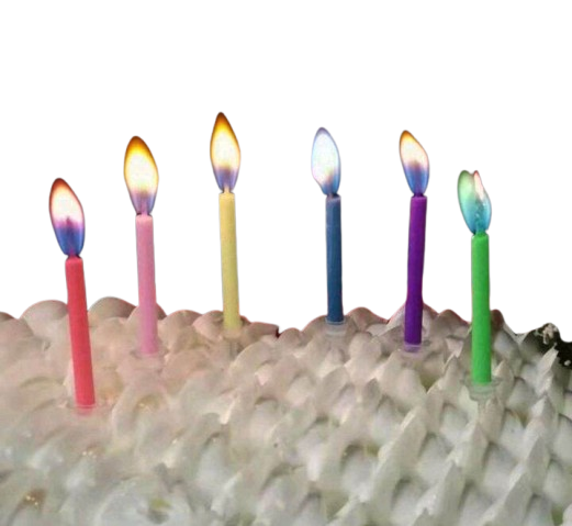 Colored Flame candle