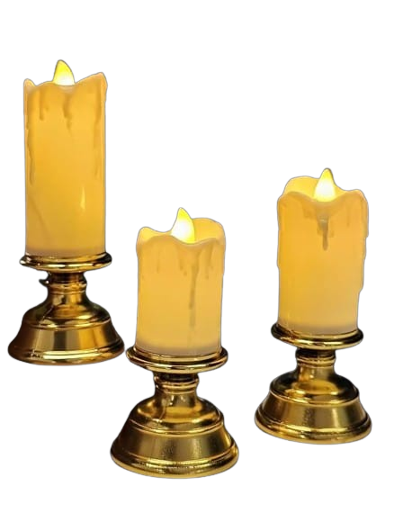 3Pcs Led Candle with stand