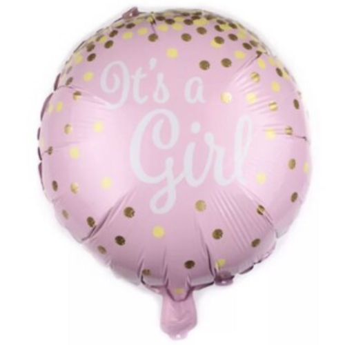 Its 'a Girl Round Foil Balloon