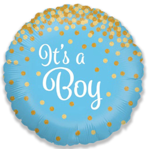 Its' a baby Boy Round Foil Balloon