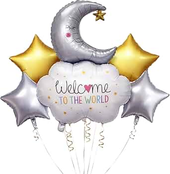 5Pcs Welcome Baby Foil Balloon 