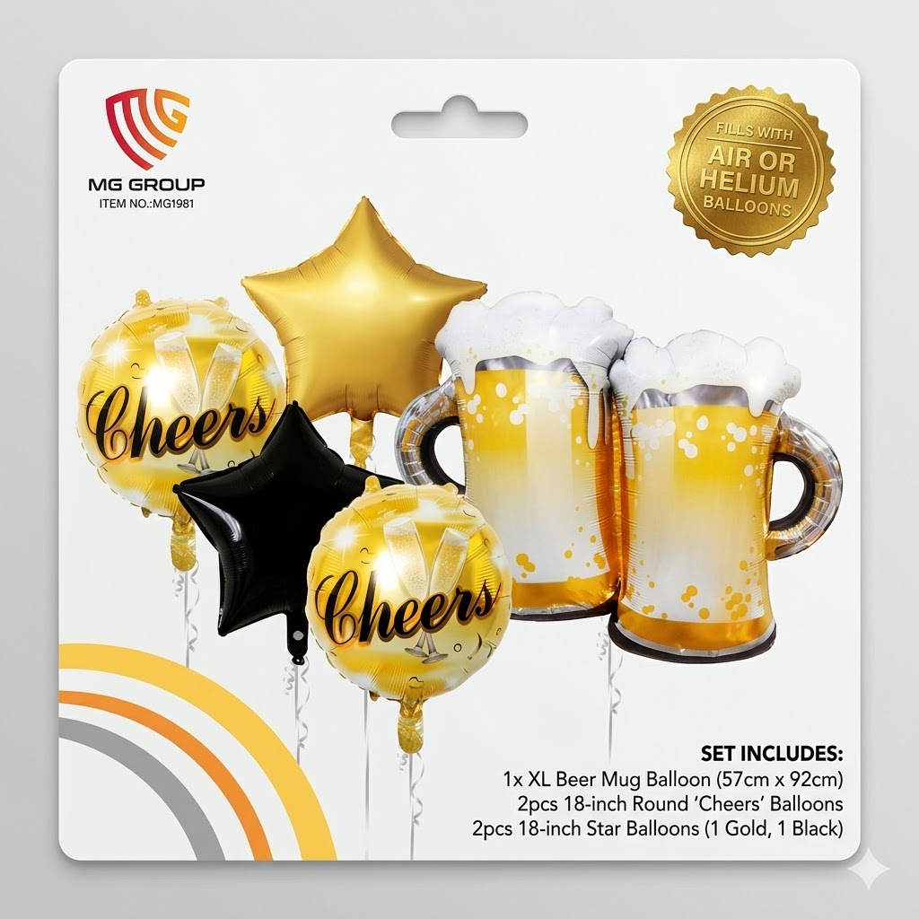Cheers Beer Mug Foil Balloon 