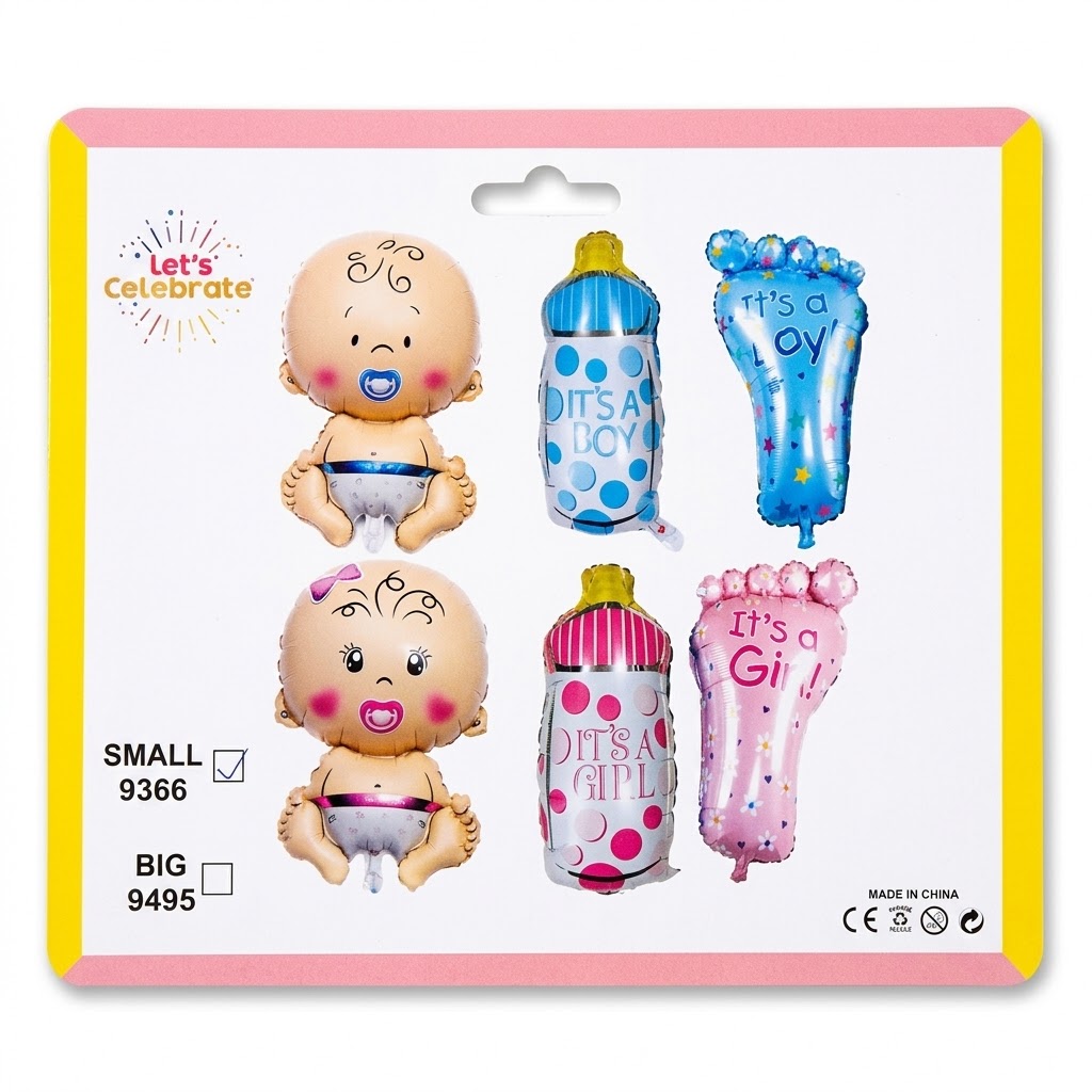 6Pcs Small Baby Shower Set
