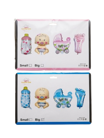 Baby Shower Small Foil Set (4Pcs )