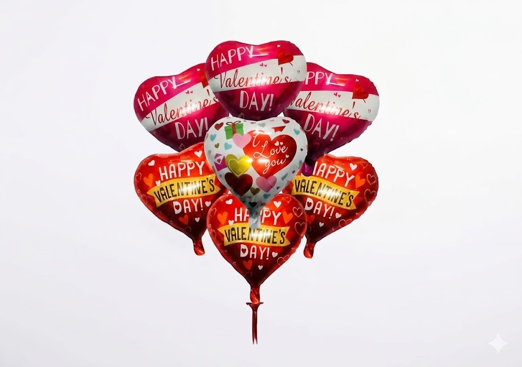 7PCs Happy Valentine Day Foil Balloon Set