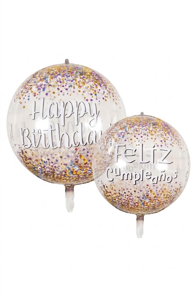 1Pc 4D Round Foil Balloon