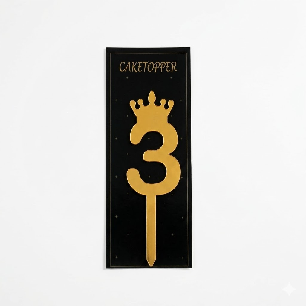 Acrylic Number Cake Topper 