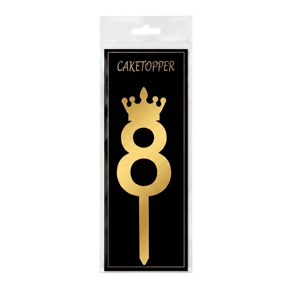 Acrylic Number Cake Topper 