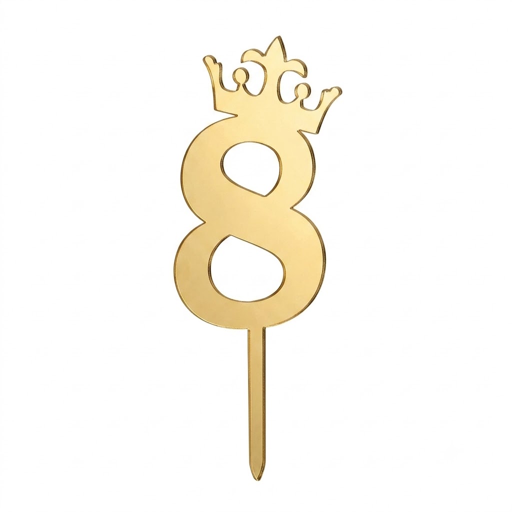 ACRYLIC NUMBER CAKE TOPPERS