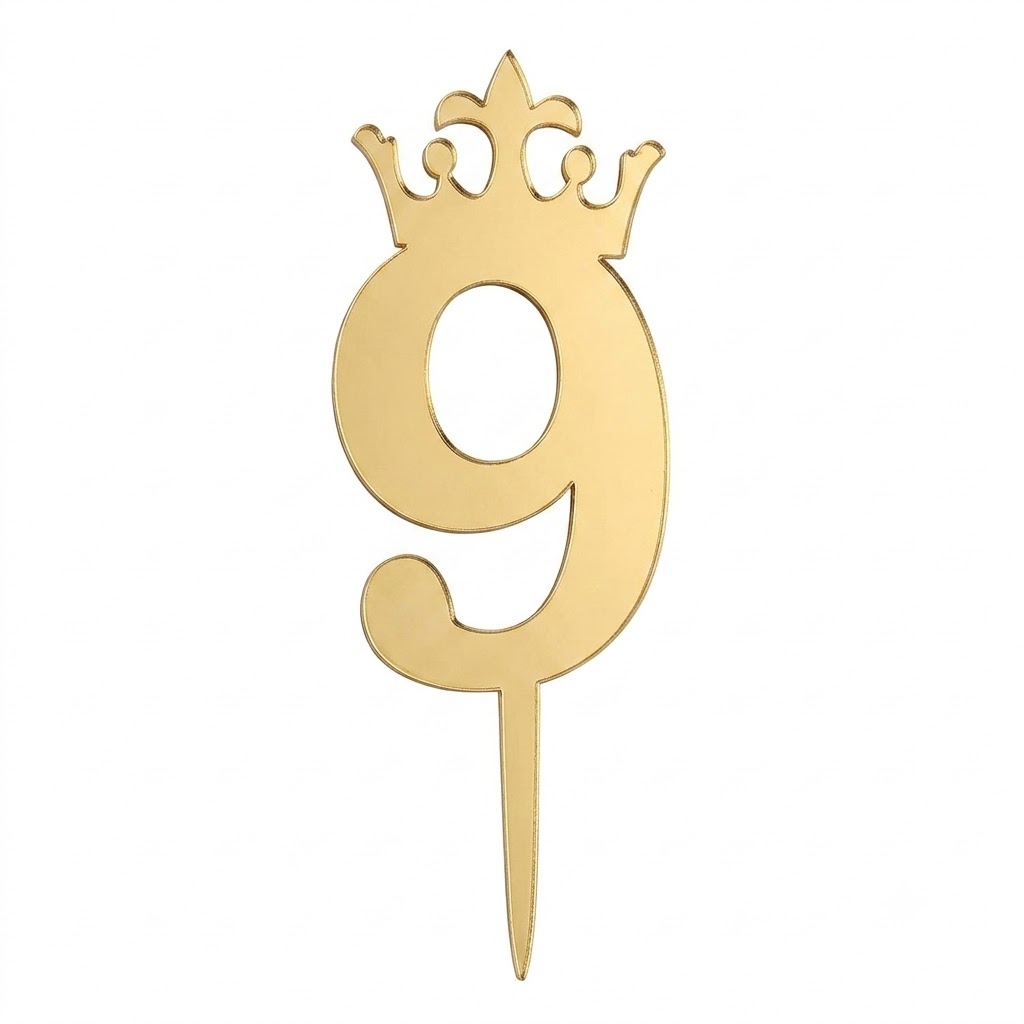 ACRYLIC NUMBER CAKE TOPPERS