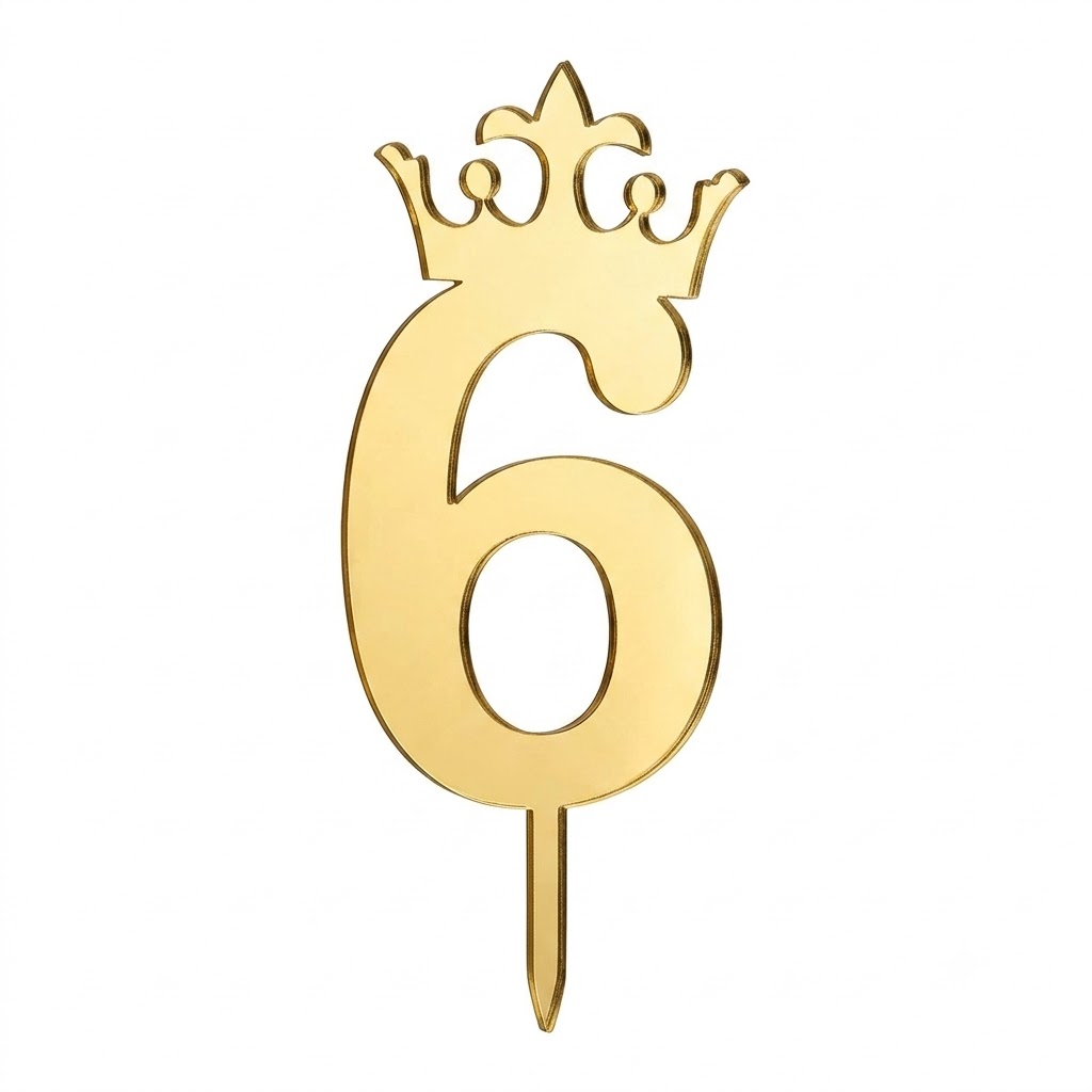ACRYLIC NUMBER CAKE TOPPERS