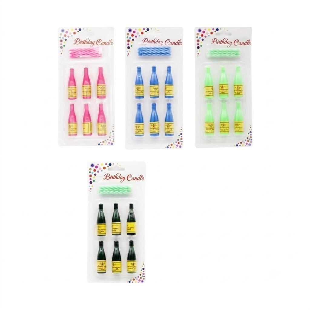 6Pcs Bottle Candle