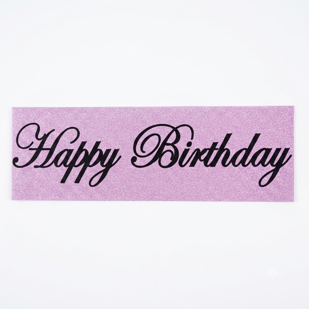 Happy Birthday Glitter Sash 